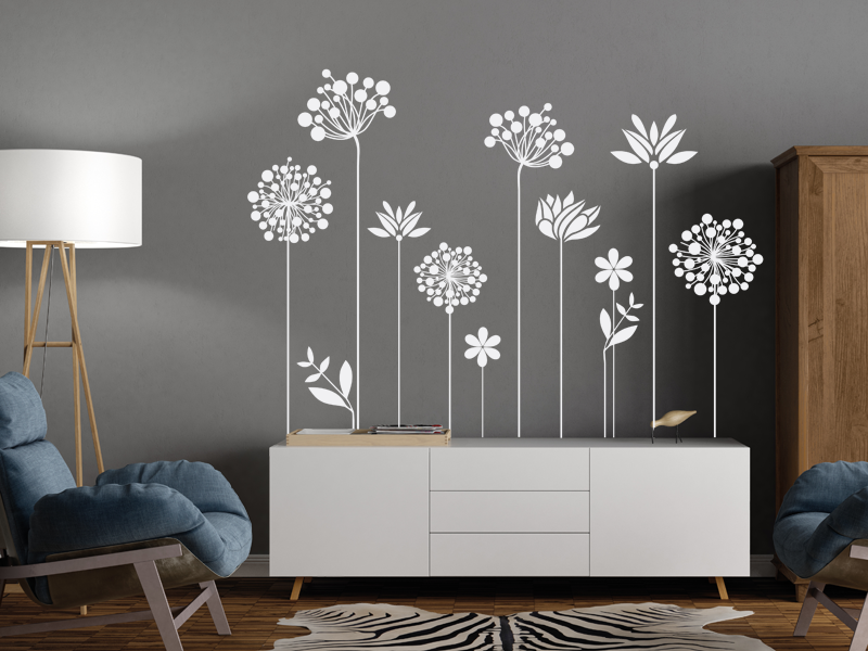 Sticker mural Fleurs Tendance résultat en situation