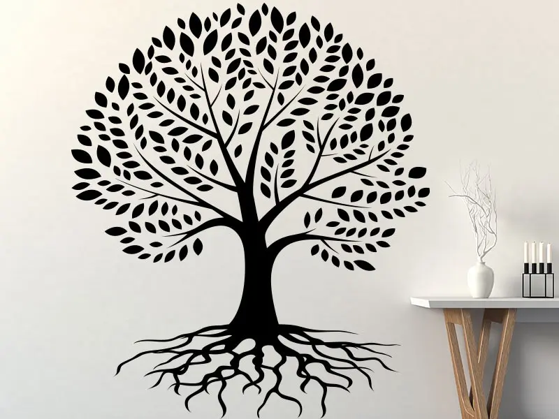 Sticker mural Stickers Arbre de vie Arbre de Vie 4 résultat en situation gros plan Sticker Arbre de Vie 4