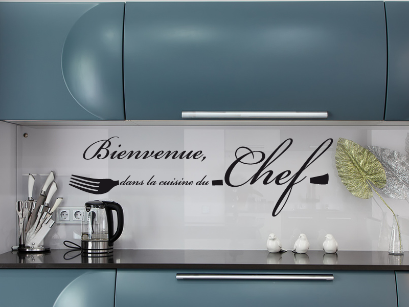 Sticker mural Cuisine du Chef résultat en situation