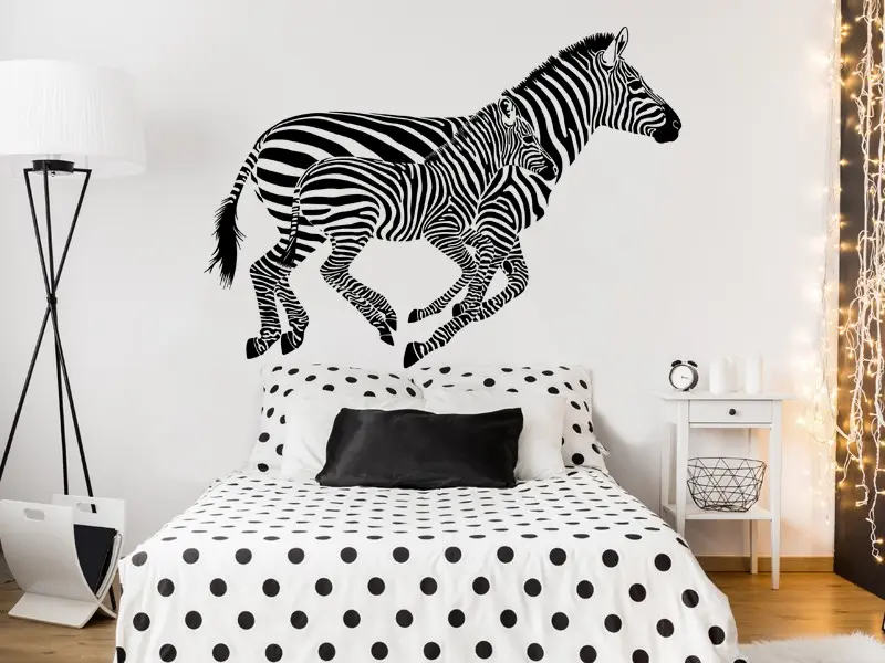 Autocolante Zebras résultat en situation