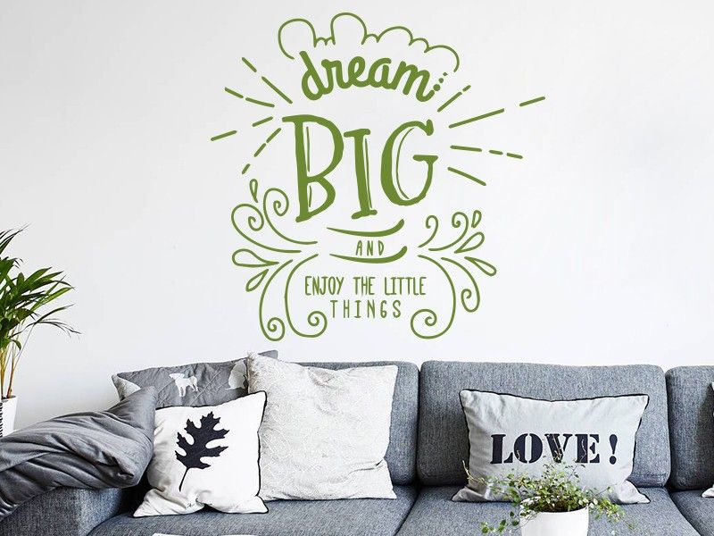 Sticker mural Dream Big résultat en situation