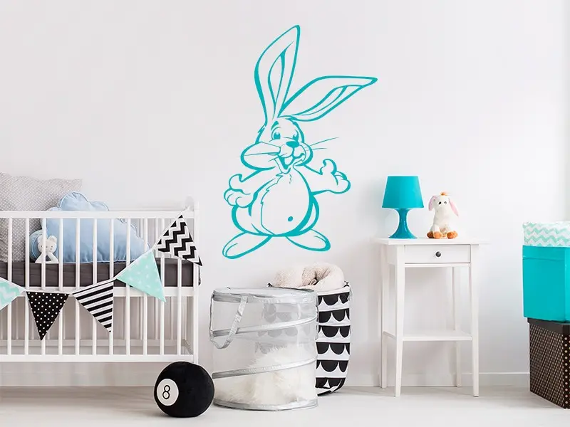 Sticker mural Animaux Lapin résultat en situation Sticker Lapin