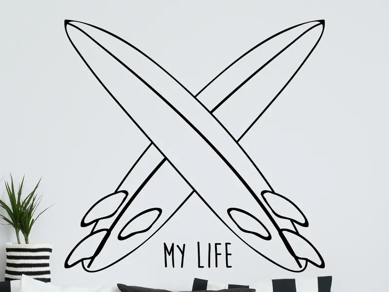 Autocolante Pranchas de Surf résultat en situation gros plan Autocolante Pranchas de Surf