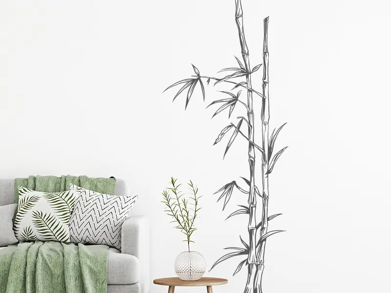 Sticker mural Bambou Bambou 2 résultat en situation gros plan Sticker Bambou 2