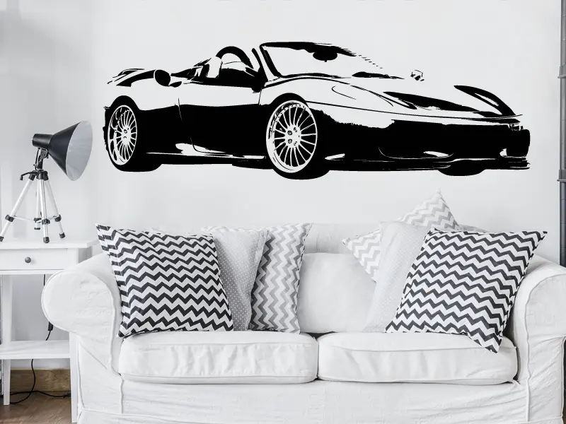 Sticker mural Auto & Moto Ferrari résultat en situation Sticker Ferrari