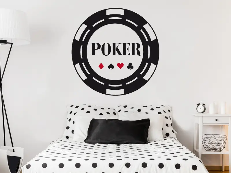 Autocolante de parede Ficha de Poker