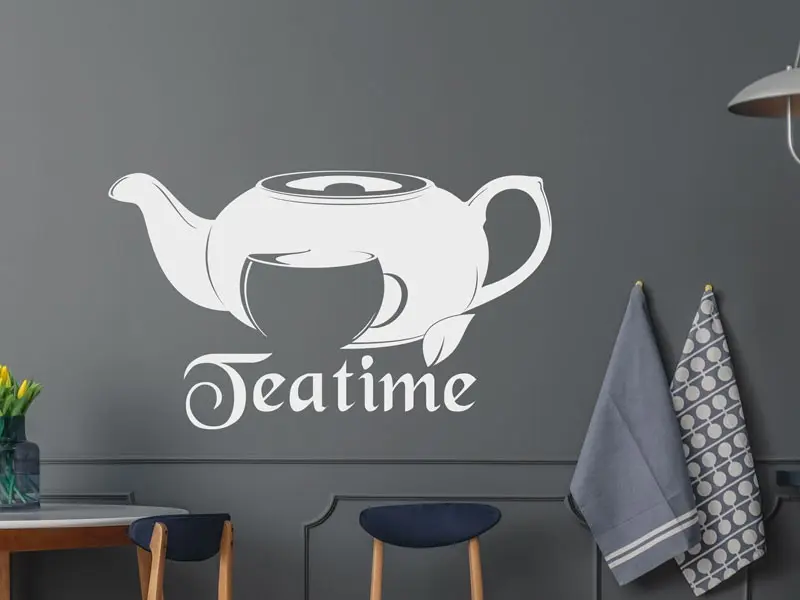 Sticker mural Thé - Café Teatime 2 résultat en situation Sticker Teatime 2