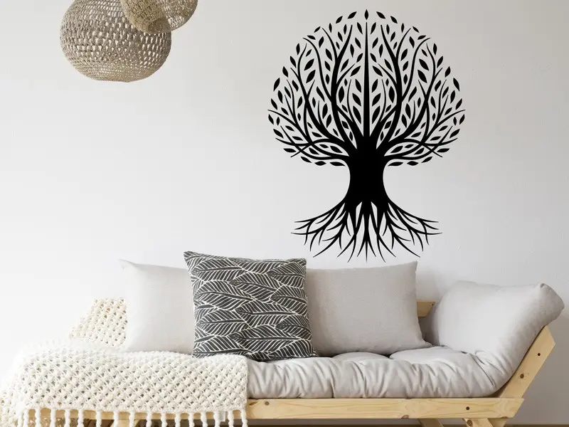 Sticker mural Stickers Arbre de vie Arbre de vie Force résultat en situation Sticker Arbre de vie Force