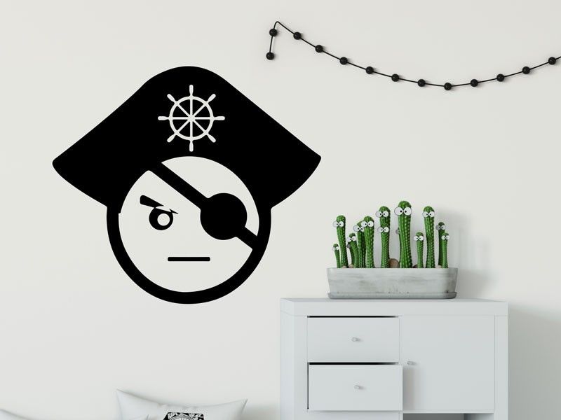 Sticker mural Pirate résultat en situation