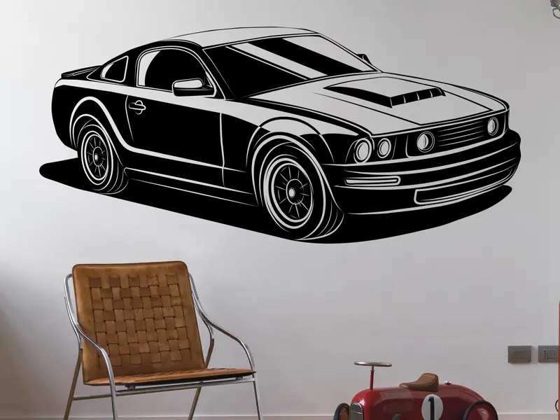 Autocolante Carro Dodge résultat en situation gros plan Autocolante Carro Dodge