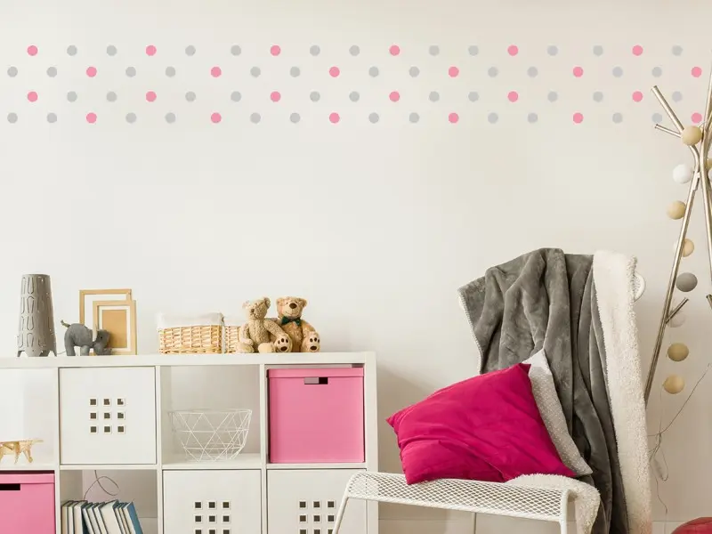 Sticker mural Pack Déco - Tendance Pack Deco Boules résultat en situation Sticker Pack Deco Boules