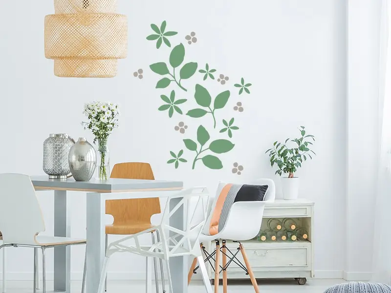 Sticker mural Stickers muraux fleurs Fleurs des Champs 2 résultat en situation Sticker Fleurs des Champs 2