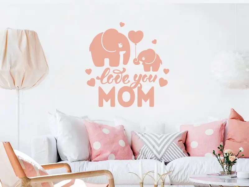Autocolante de parede Love You Mom Autocolante de parede Love You Mom