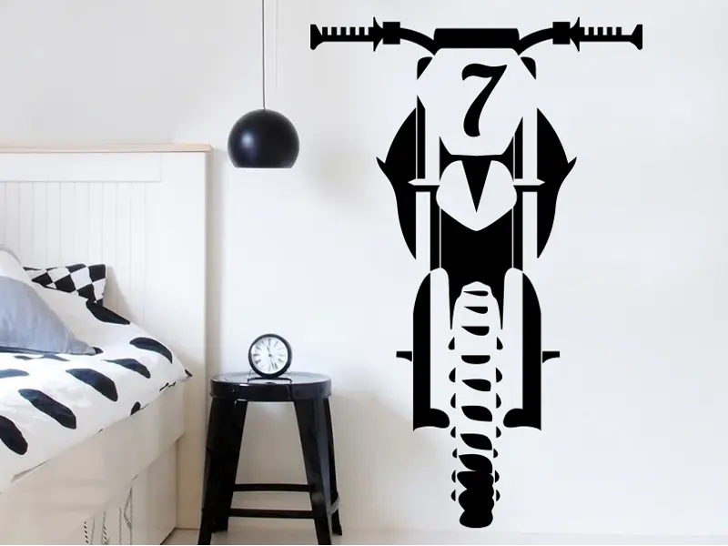 Autocolante Motocross Personalizada résultat en situation gros plan Autocolante Motocross Personalizada