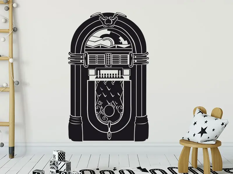 Sticker mural Disco & Pop Jukeboxe résultat en situation Sticker Jukeboxe