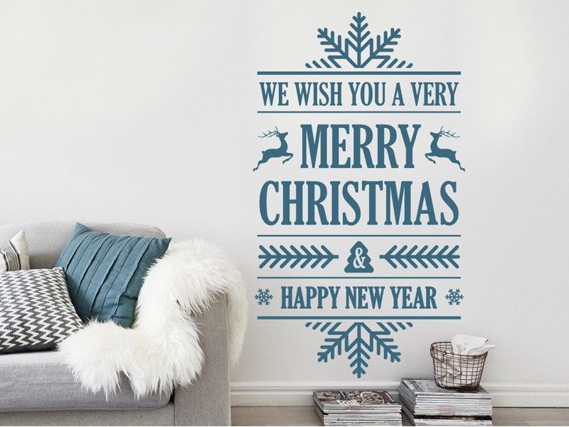 Autocolante de parede Adorno de Natal Merry Christmas