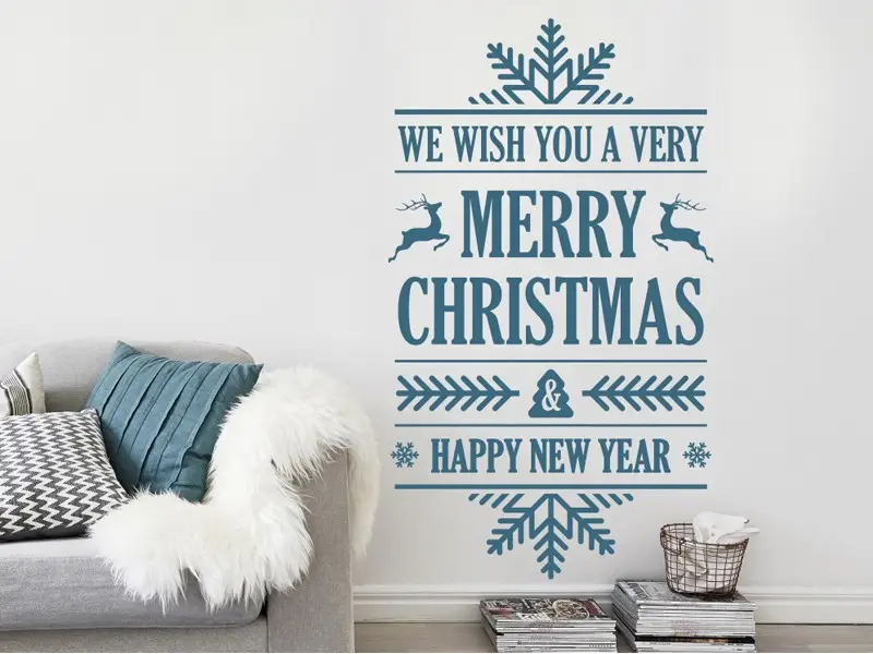 Autocolante de parede Adorno de Natal Merry Christmas Autocolante de parede Adorno de Natal Merry Christmas