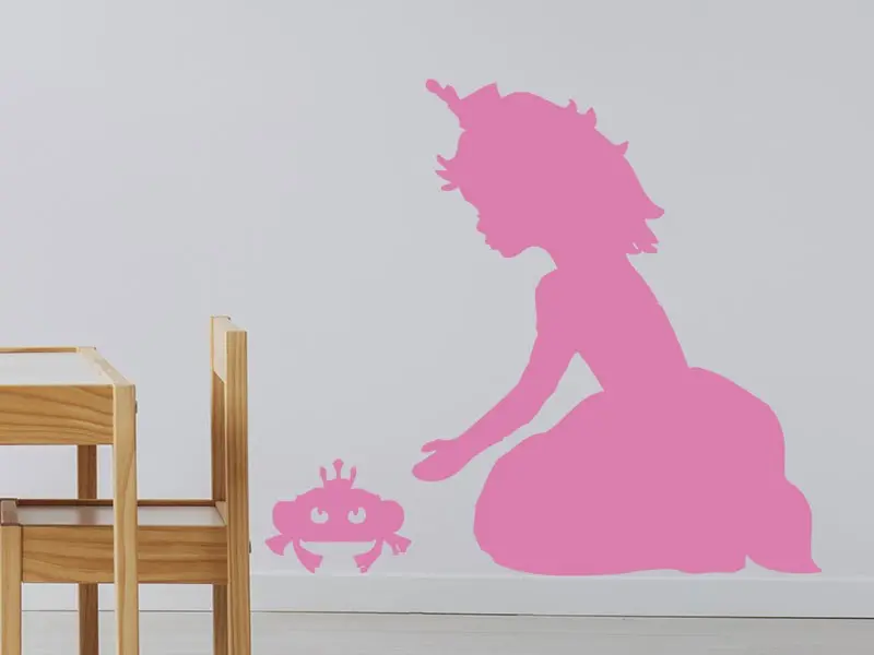 Autocolante A Princesa e o sapo résultat en situation gros plan Autocolante A Princesa e o sapo