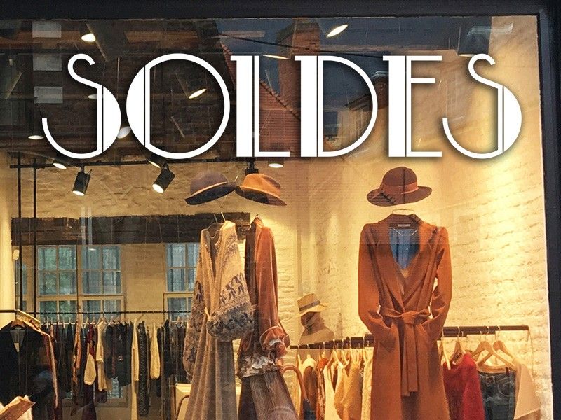 Autocolante para montra Soldes Original
