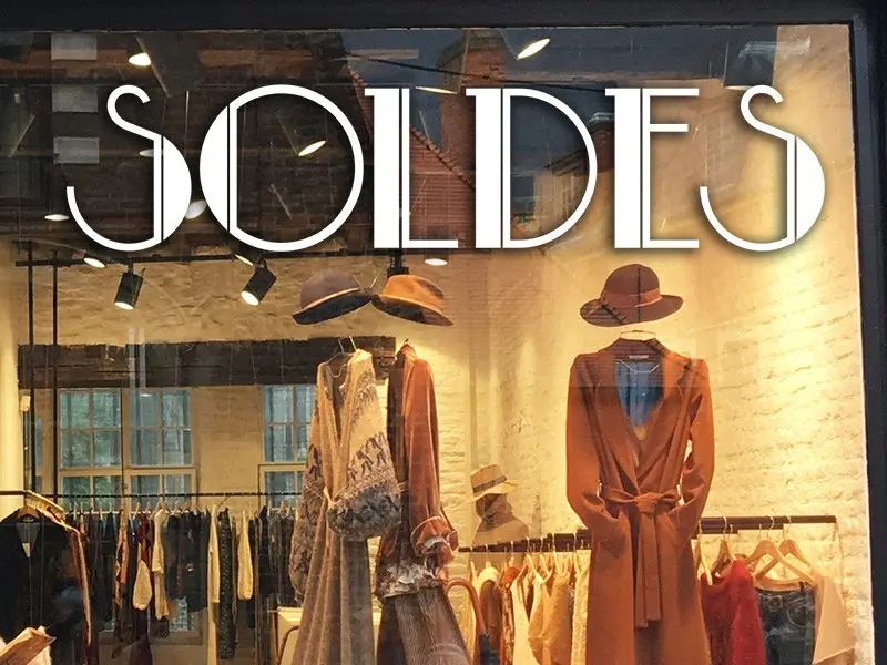 Sticker mural Soldes Soldes Original résultat en situation gros plan Sticker Soldes Original