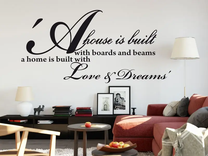 Sticker mural A House il built... résultat en situation