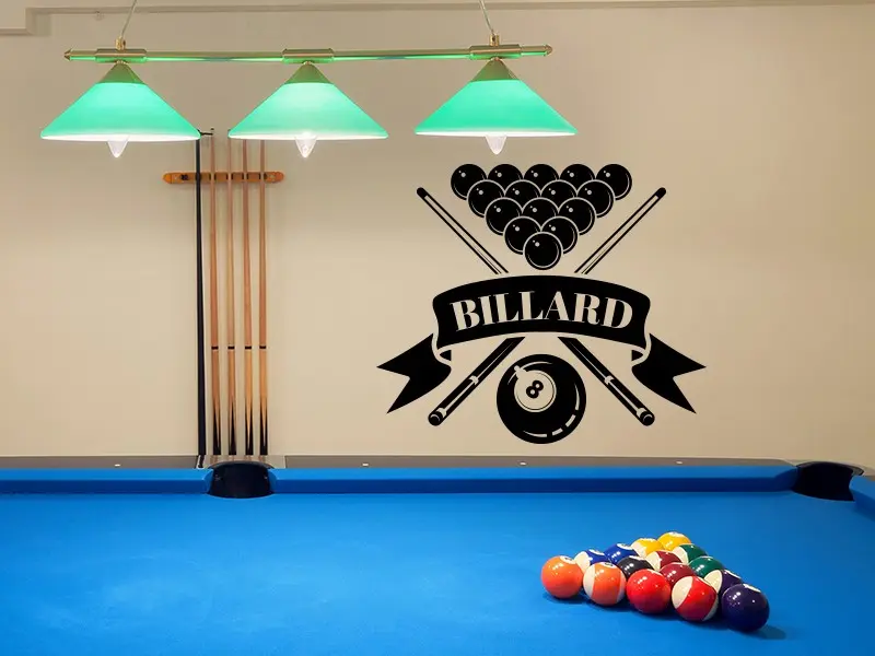 Sticker mural Autres jeux Billard 2 résultat en situation Sticker Billard 2