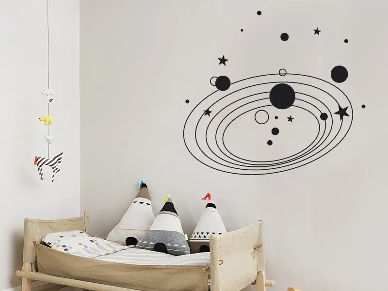 Sticker mural Kit Voie Lactée résultat en situation Sticker mural Kit Voie Lactée résultat en situation