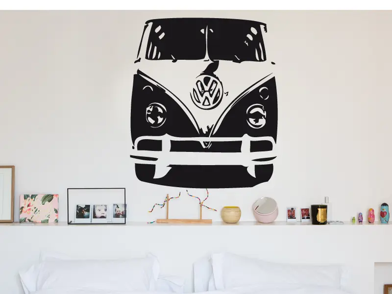 Sticker mural Auto & Moto Van VW résultat en situation Sticker Van VW