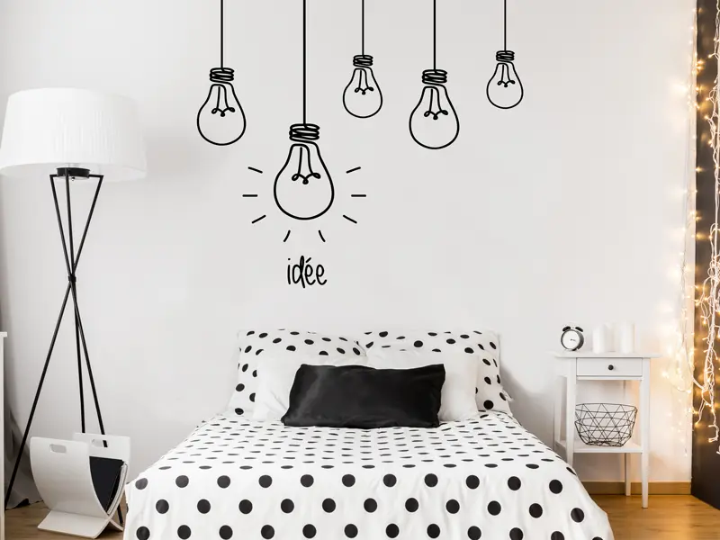 Sticker mural Stickers Déco & Design Lumières Idée résultat en situation Sticker Lumières Idée