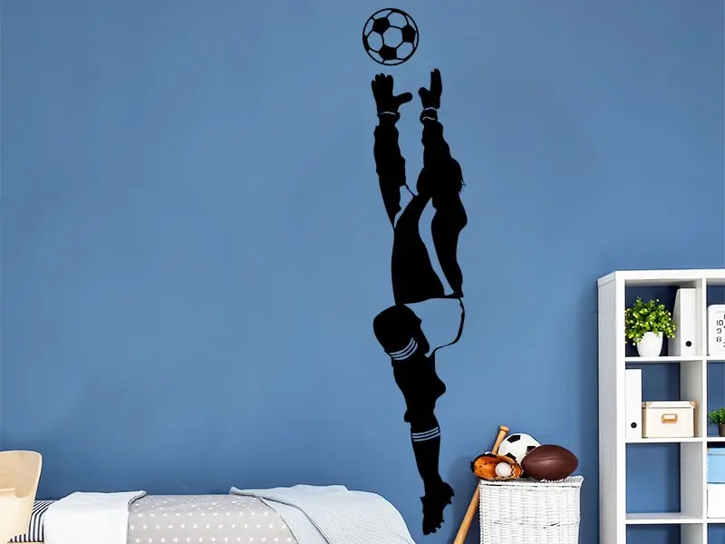 Sticker mural Football Foot Gardien résultat en situation gros plan Sticker Foot Gardien