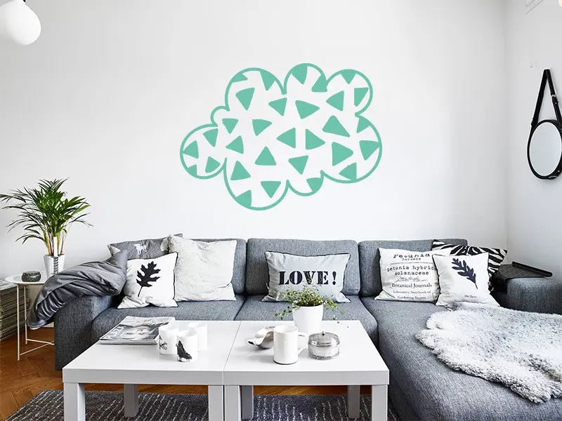 Sticker mural Nuage Abstrait 4 résultat en situation Sticker mural Nuage Abstrait 4 résultat en situation