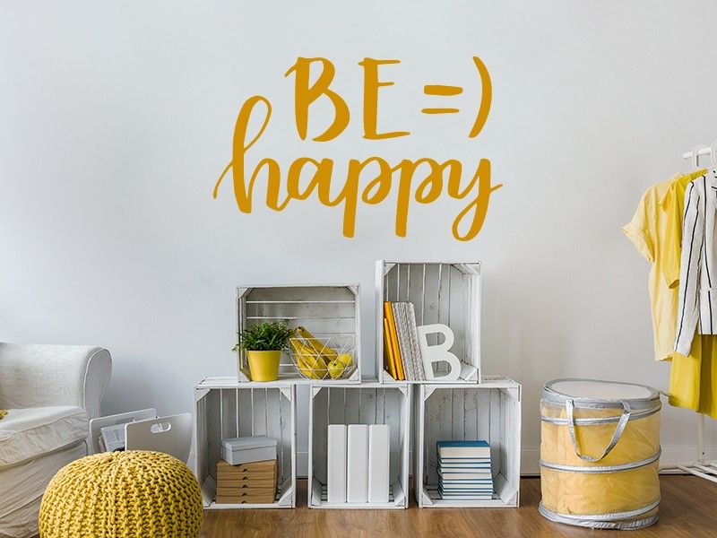 Autocolante de parede Be Happy