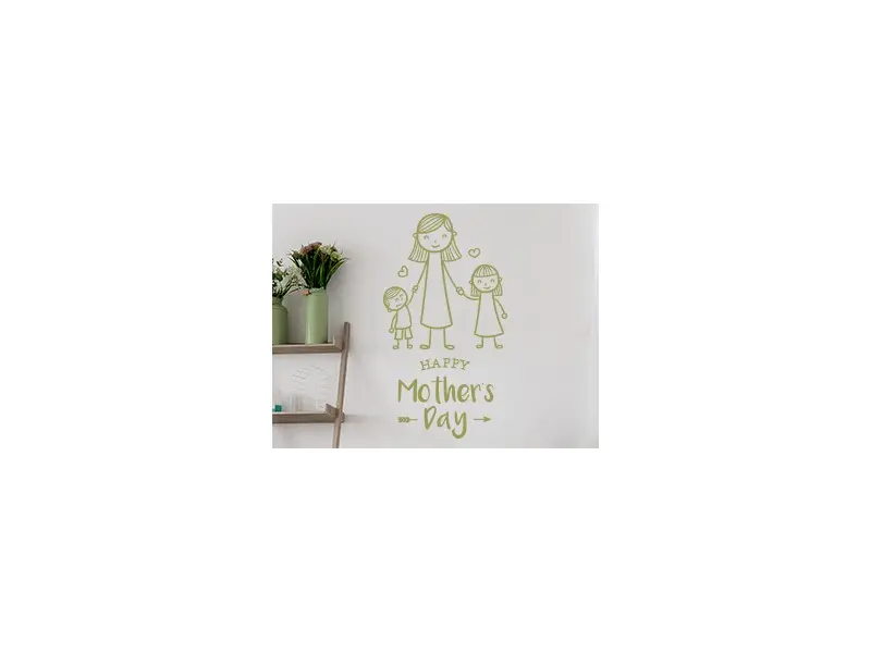 Sticker mural Autres événements Happy Mother's Day 5 résultat en situation gros plan Sticker Happy Mother's Day 5
