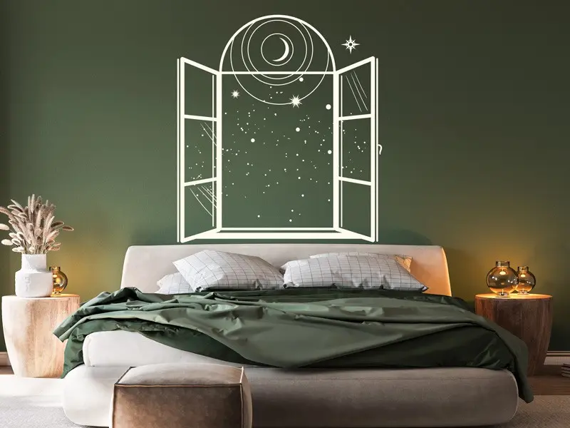 Sticker mural Autres Zen Fenêtre sur l'Univers résultat en situation Sticker Fenêtre sur l'Univers