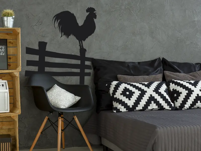 Autocolante Canto de Galo résultat en situation Autocolante Canto de Galo résultat en situation