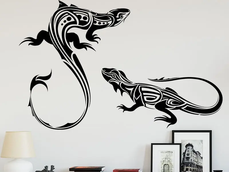 Sticker mural Sur la Terre Lezards Géco résultat en situation gros plan Sticker Lezards Géco