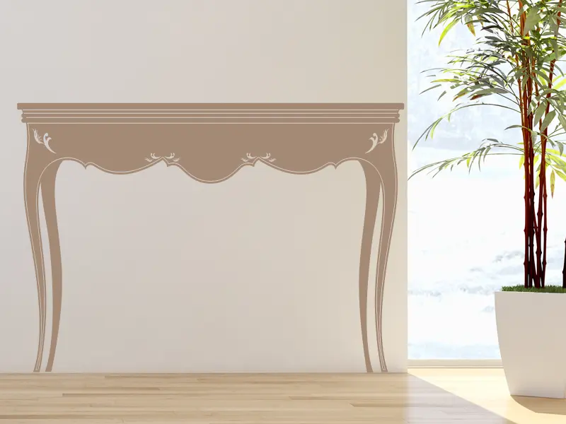 Sticker mural Meubles Console résultat en situation Sticker Console