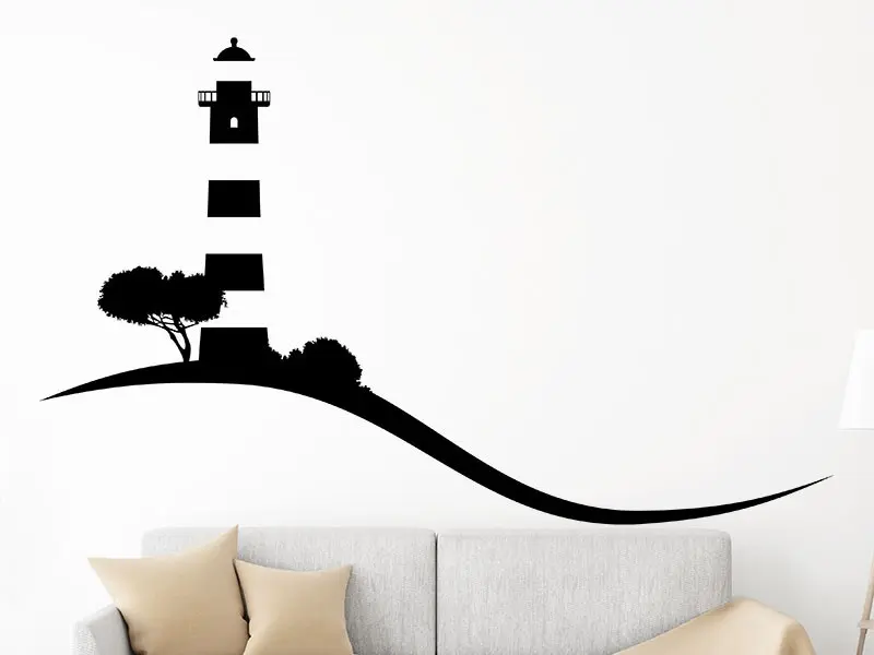 Sticker mural Paysages & Skylines Paysage Phare résultat en situation gros plan Sticker Paysage Phare