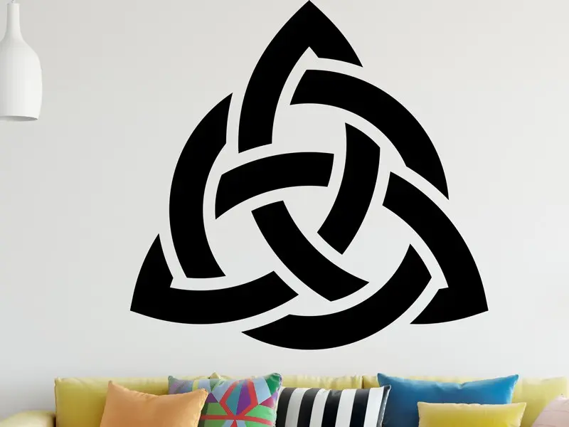 Sticker mural Symboles et Figures Symbol de trinité Celtique résultat en situation gros plan Sticker Symbol de trinité Celtique