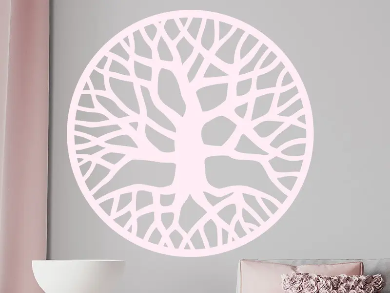 Sticker mural Stickers Arbre de vie Arbre de vie Decoratif Abstrait 2 résultat en situation gros plan Sticker Arbre de vie Decoratif Abstrait 2