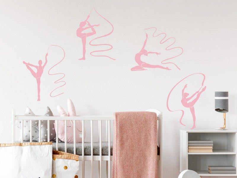 Sticker Pack 4 Silhouettes Gymnastique rythmique