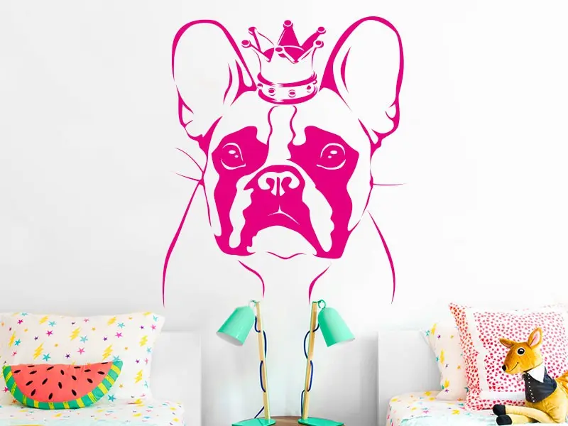 Sticker mural Sur la Terre Bulldog Français résultat en situation Sticker Bulldog Français