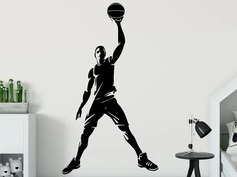 Autocolante Basket Ball Jogador 2 résultat en situation gros plan Autocolante Basket Ball Jogador 2