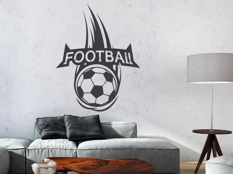 Sticker mural Football Ballon de Foot 2 résultat en situation Sticker Ballon de Foot 2