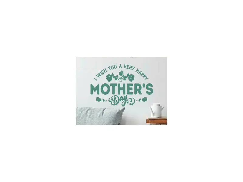 Autocolante Happy Mother's Day résultat en situation gros plan Autocolante Happy Mother's Day