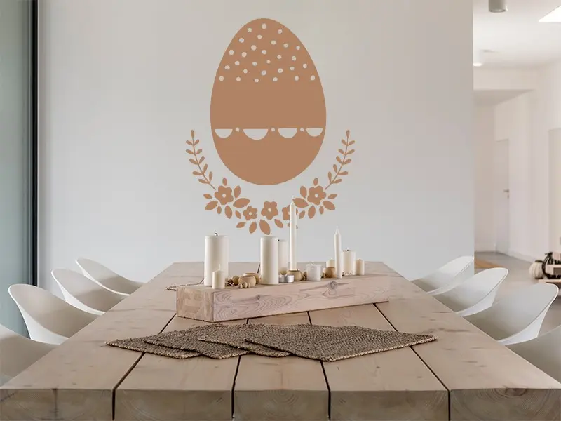 Autocolante Ovo de Páscoa Floral 2 résultat en situation Autocolante Ovo de Páscoa Floral 2