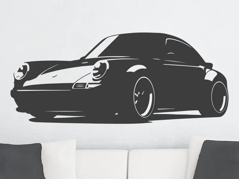 Sticker mural Auto & Moto Porsche 3 résultat en situation gros plan Sticker Porsche 3