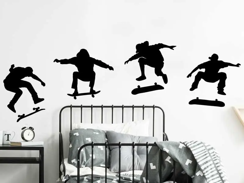 Autocolante Pack 4 Skaters 3 résultat en situation gros plan Autocolante Pack 4 Skaters 3