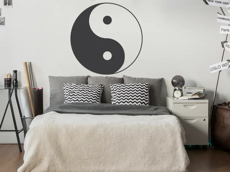 Autocolante de parede Yin-Yang Autocolante de parede Yin-Yang