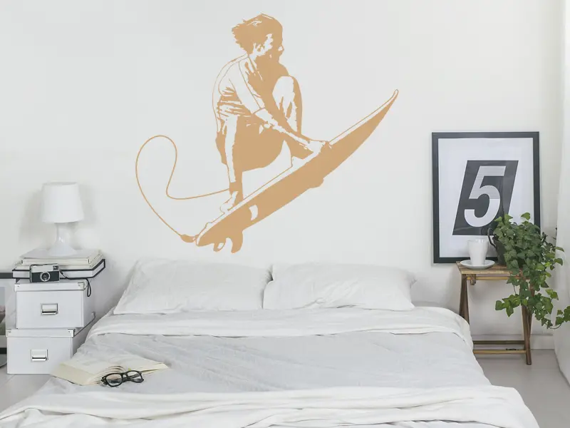 Sticker mural Surf Surfer 2 résultat en situation Sticker Surfer 2